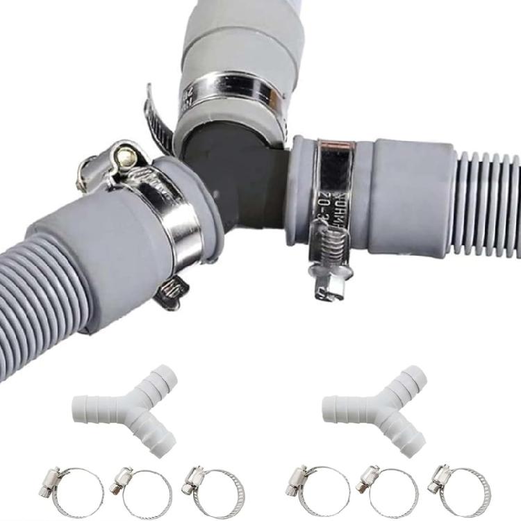 Multipurpose Simultaneous Appliance Drain Adapter Y Shaped Connector ABS Texture Suitable for Pipes Easy Installation