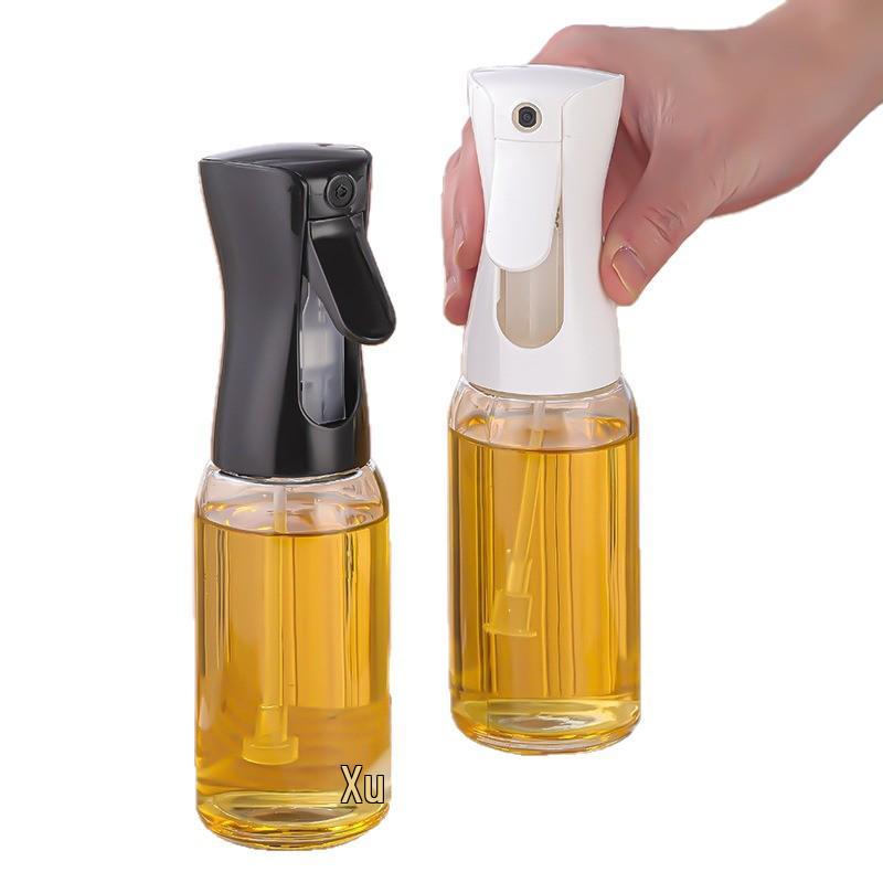 High-Value Transparent Glass Kitchen Oil Spray Bottle - Thickened, Non-Slip Design for Household Use