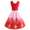 Big Pendulum Dress Hot Sale V-neck Sleeveless Positioning Printed Tutu