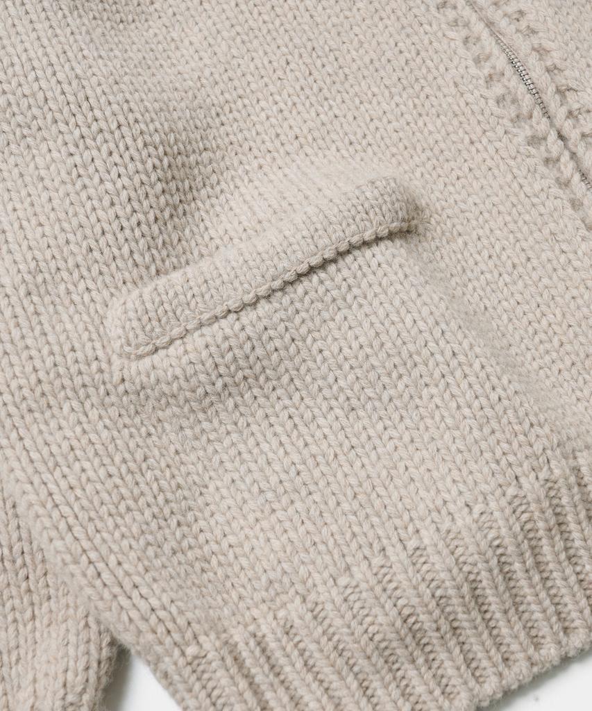 Frizmworks Heavy Cowichan Zip Up Cardigan _ Oatmeal