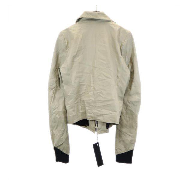 EKAM Sheepskin Leather Jacket L Light Gray Sheep Leather Women Used