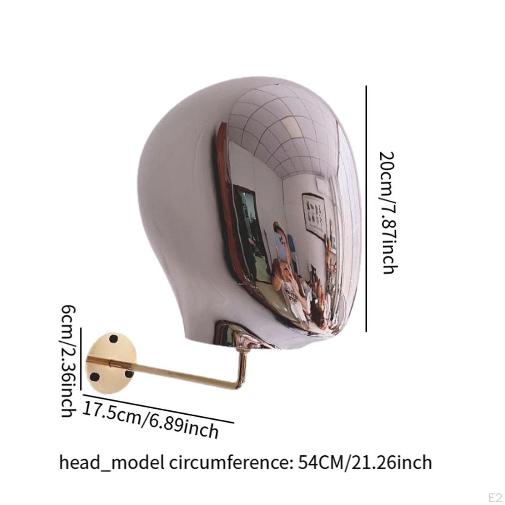 Mannequin Head Wall Mounted Display Holder Stable Hairpieces Hat Rack for
