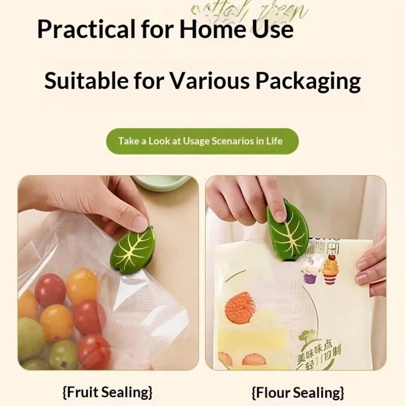 2Pcs Sealing Clip Reusable Food Bag Sealing Clip Creative Refrigerator Magnet Moisture-Proof Kitchen Household Snack Storage