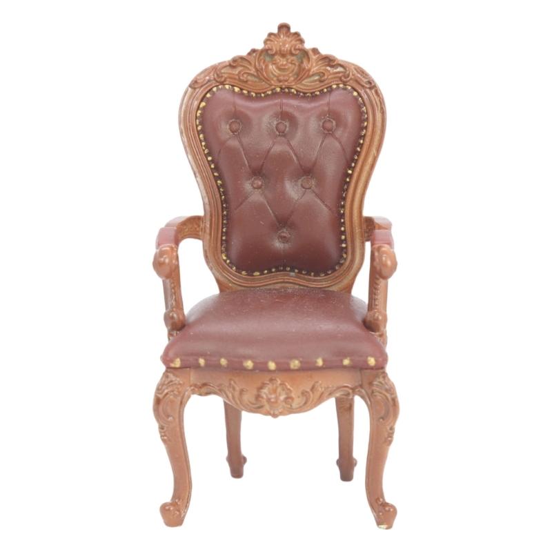 Vintage Chair Toy Figure Model Realistic Vintage Realistic Doll House Pretend Girls Gift Realistic Victorian Chair