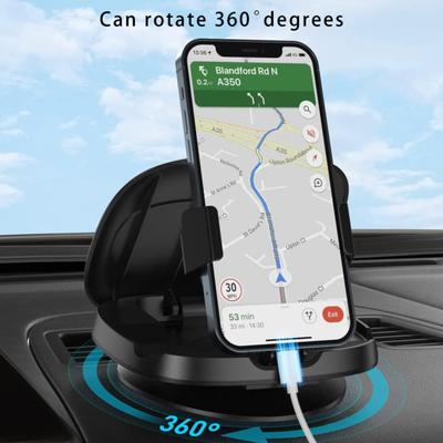 Autotelefoonhouder 360 graden voor rotatie Dashboardhouder Herbruikbaar Smartphones Wasbaar met beugel Sterke hechting