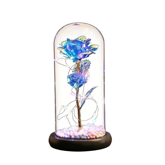 Rose Flower Gifts for Her Mom Wife Grandma Light Up Eternal Rose in A Dome Romantic Gift for Anniversary Birthday Valentine's Day Christmas