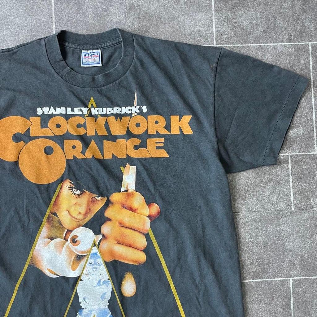 Used Clockwork Orange Stanley Kubrick Double Sided Print Movie T-Shirt Black L
