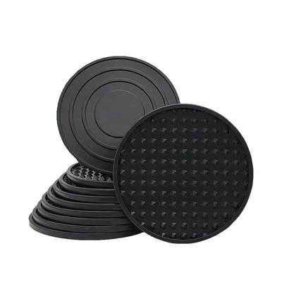 Karasu No Ki Silicone Coasters, Stylish, Set of 10, Non-Stick, Water-Resistant, Heat-Resistant, Non-Slip, 10cm Round (Pyramid)