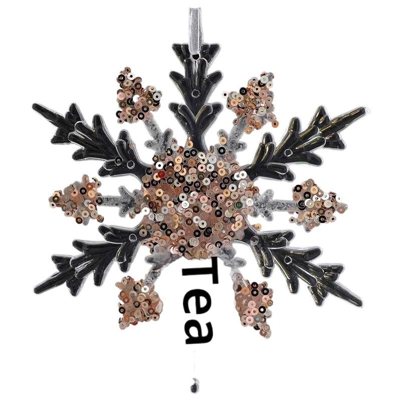 1/2PCS Acrylic Wreath Snowflake Bellring Pendant Crystal Christmas Decorations Xmas Tree Hanging Ornament