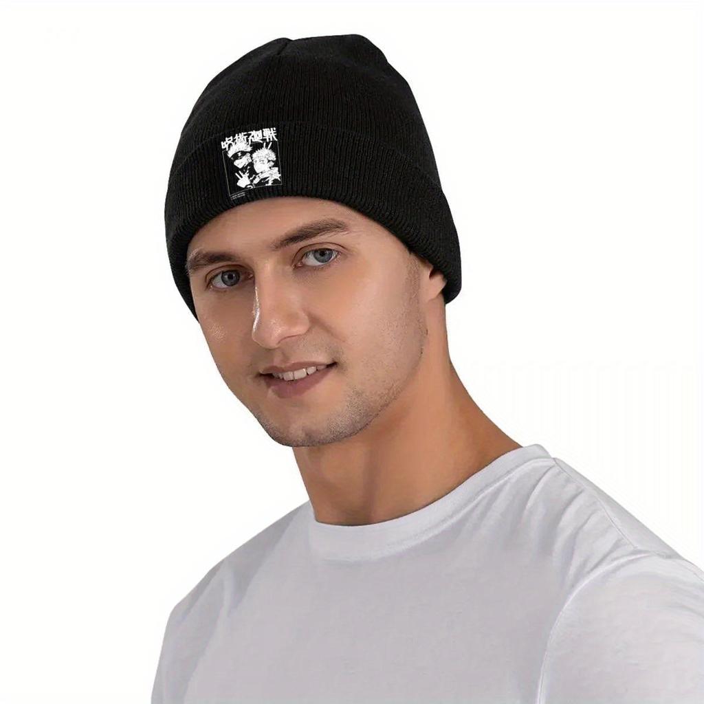 Jujutsu Yuji Itadori Kaisen Satoru Gojo Knitted Caps for Women Men Beanie Winter Hats Acrylic Manga Warm Melon Cap