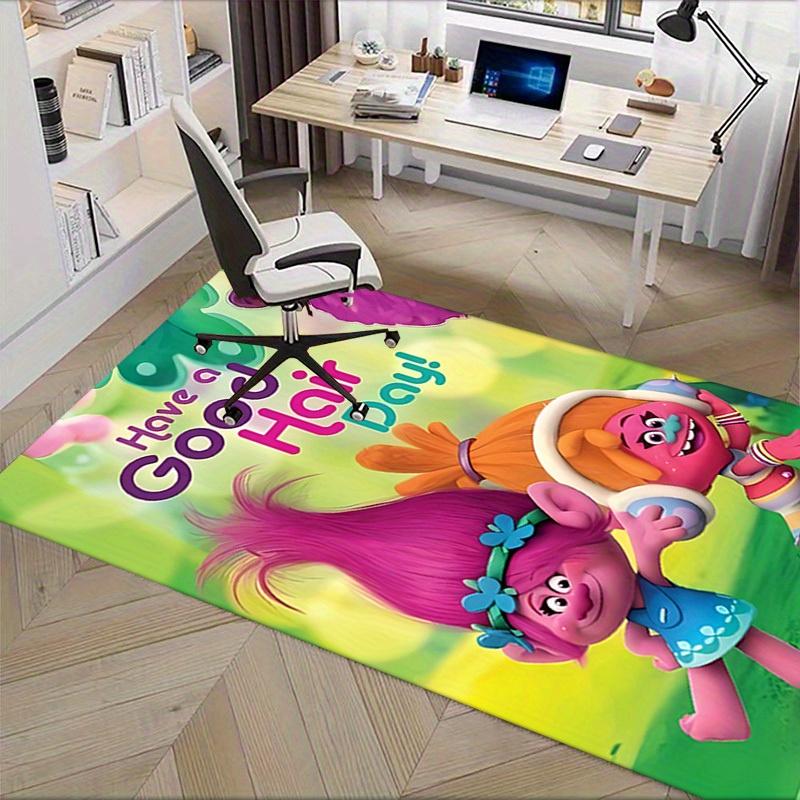 Trolls, Hair, Fun Office Carpet Soft Polyester Entrance Carpet Washable Non-slip Machine Washable Indoor Carpet Living Room Bedroom Dining T