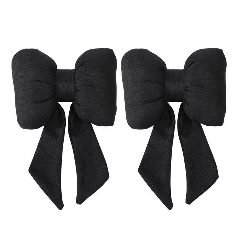 Car Headrest Bowknot Neck Support Pillow - Cervical Seat Cushion Pair