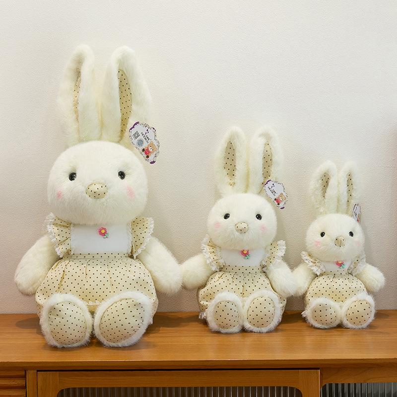 Cute little rabbit plush toy doll soft cute little rabbit doll for children's birthday gift