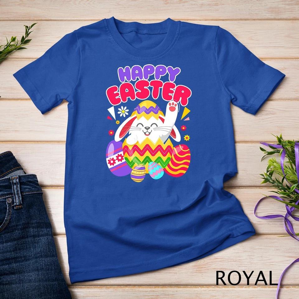 Happy Easter Bunny Easter Eggs T-Shirt Unisex T-shirt 7 2XL