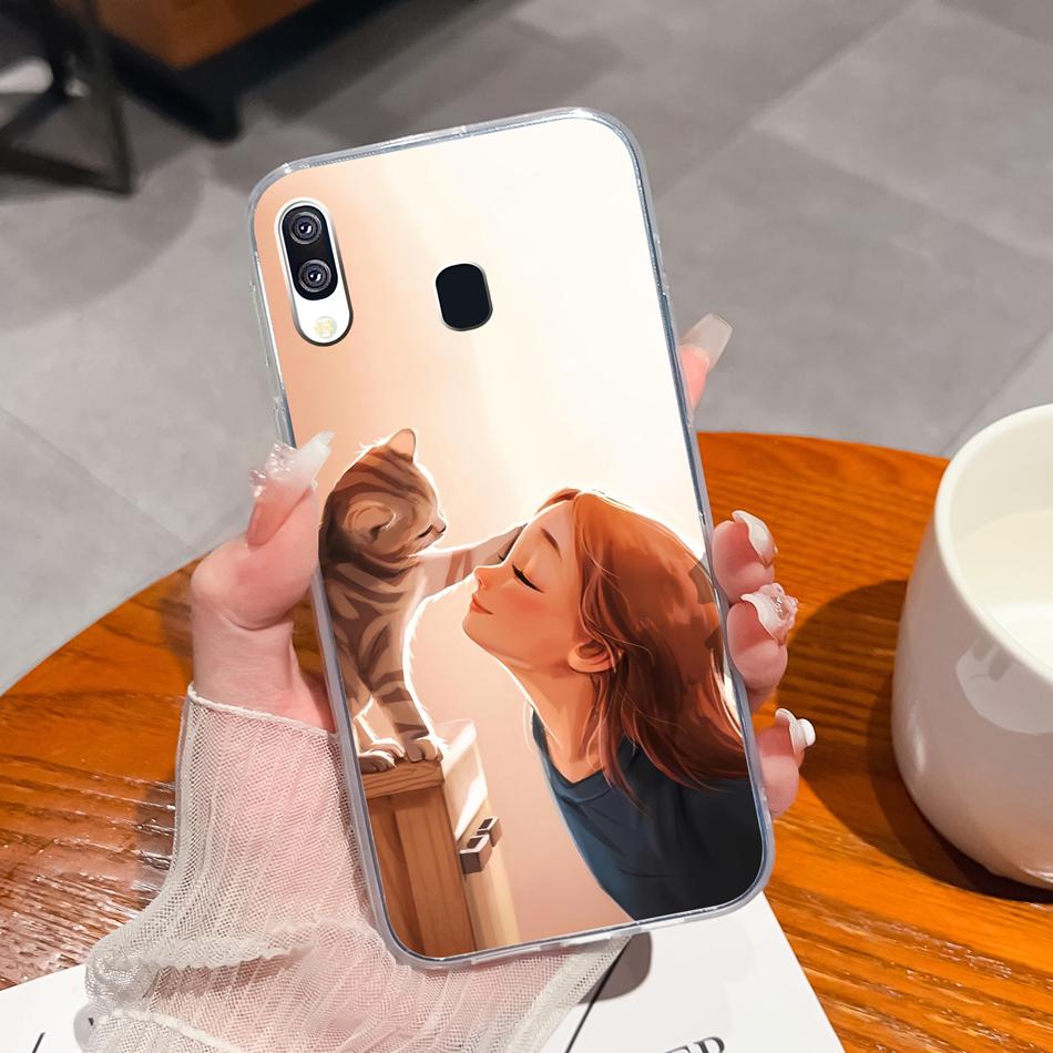 For Samsung Galaxy A40 A41 Phone Case Simple Creative Clear Back Cover For Samsung A 40 A 41 Soft TPU Silicone Anti Drop Fundas