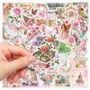 10/30/50pcs Cute Cartoon Retro Pink Collage Doodles Stickers Waterproof Graffiti Luggage Stationery Aesthetic Art Sticker Decor