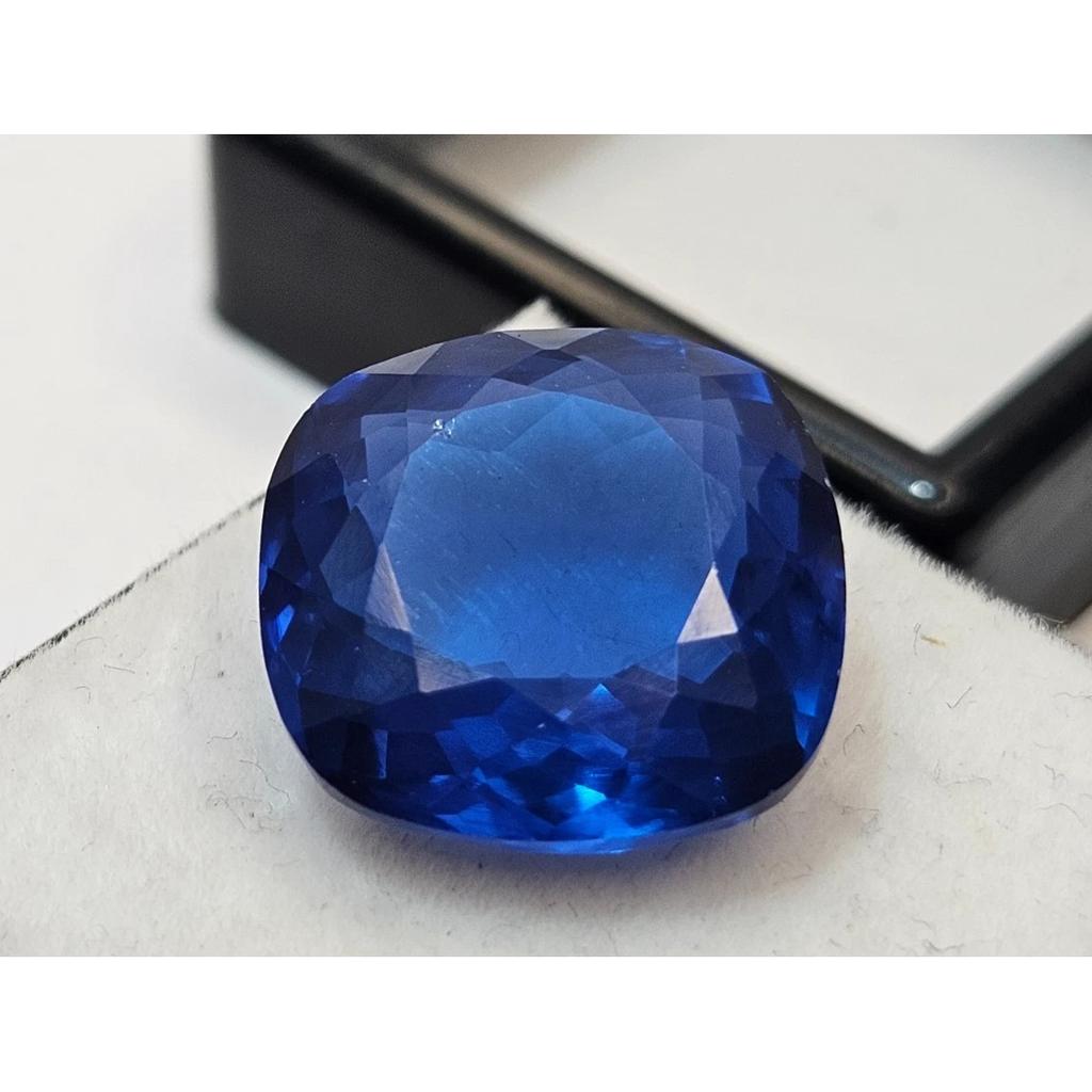Beautiful Blue Sapphire & Stud Making Cushion Cut 11-12 Ct Loose Gemstone