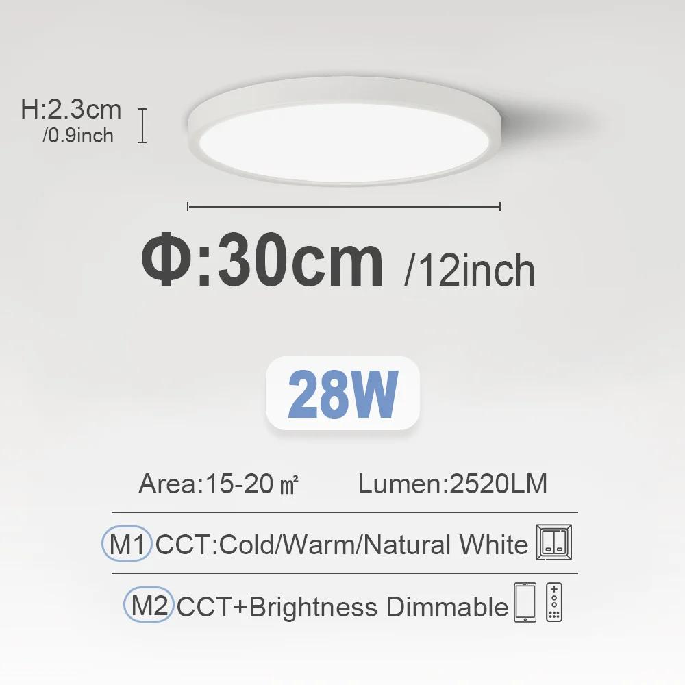 LED stropní lampy Ultratenké designové LED světla Inteligentní lampa Osvětlovací svítidlo do obývacího pokoje Ložnice Kuchyně Chodba Bytové dekorace Lesk