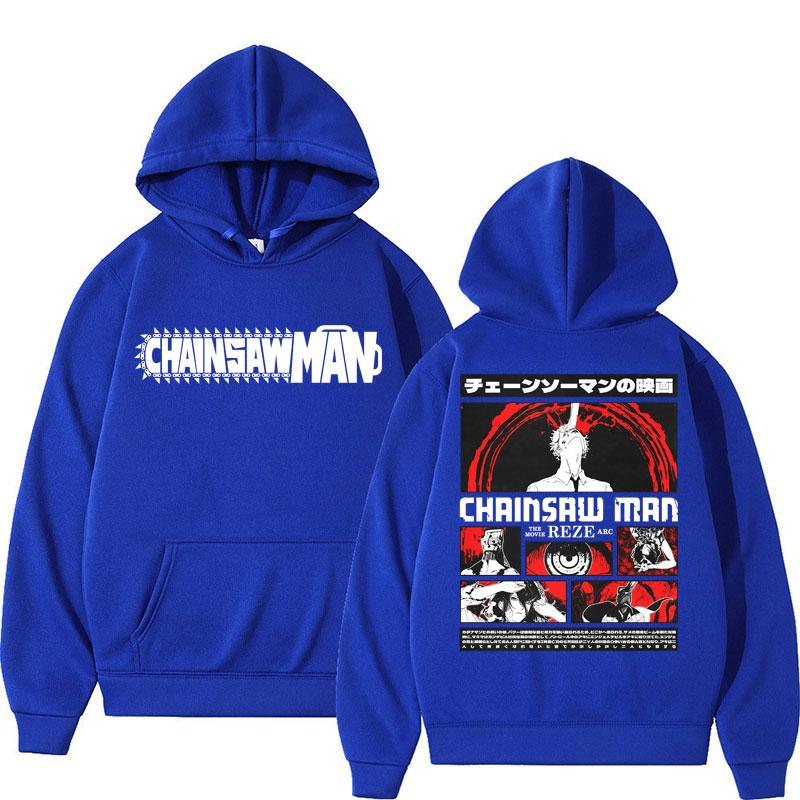 Japanese Anime Chainsaw Man Graphic Hoodie Men Women Fashion Vintage Cartoon Manga Sweatshirt Fleece Oversized Cotton
