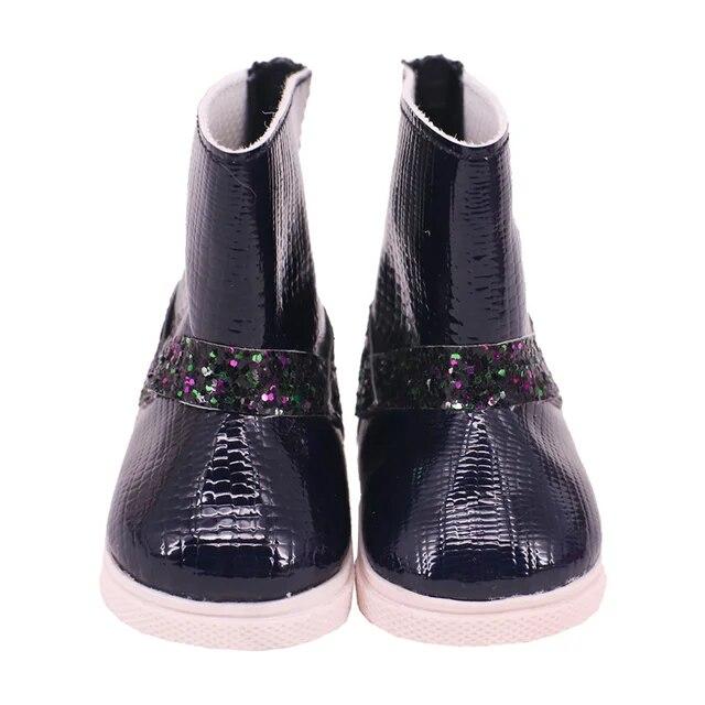 Doll Shoes Boots Handmade Plush Boots 7cm Shoes for 18 Inch American 43cm Baby Born Doll Accessories