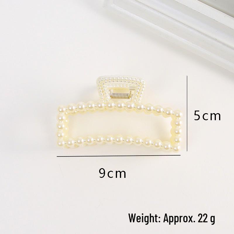 Korean Pearl Claw Hair Clip - Elegant Retro French Style