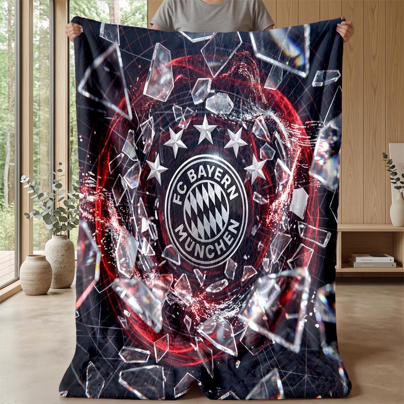 Bayern Munich Theme Blanket Soft Flannel Blanket Plush Throw Blanket Cozy Sofa Bed Blanket for Home Decor