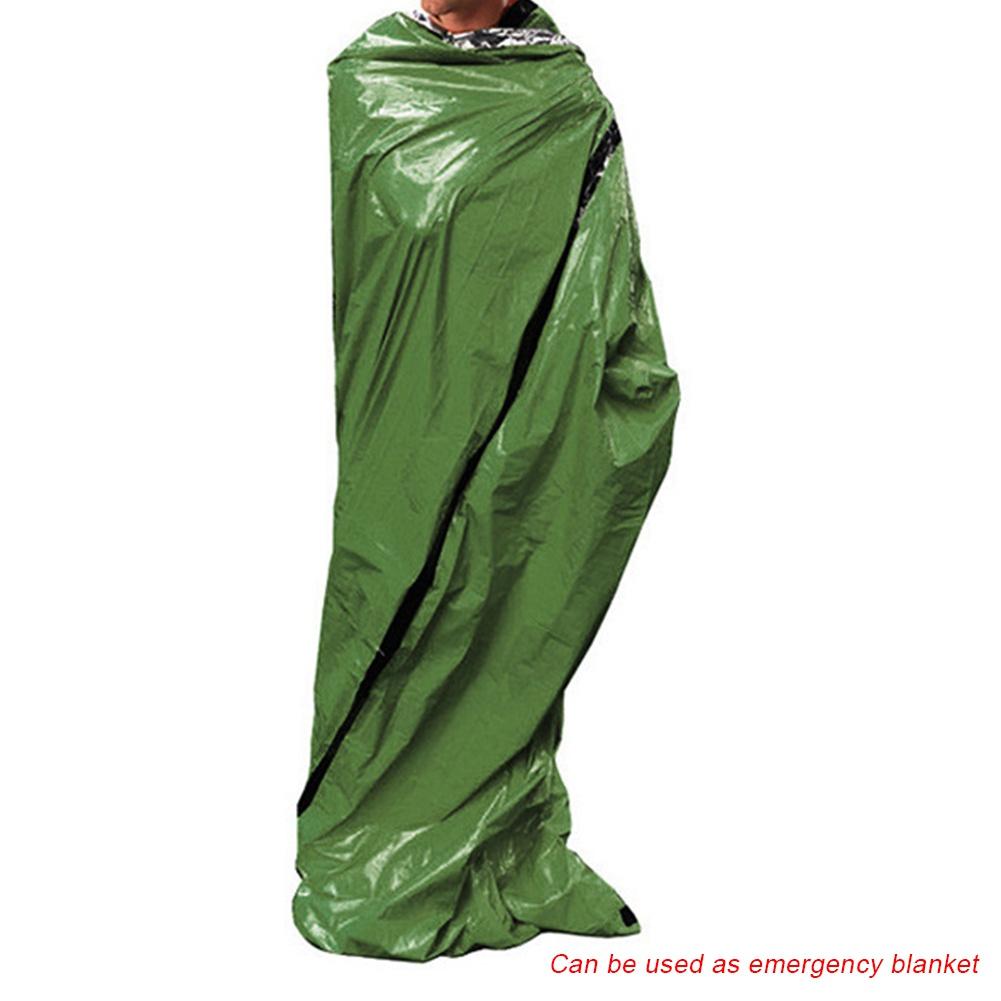 Saci de dormit de urgență pentru supraviețuire, prim ajutor, sac de bivy, cort din folie de aluminiu PE pentru camping și drumeții în aer liber, protecție solară