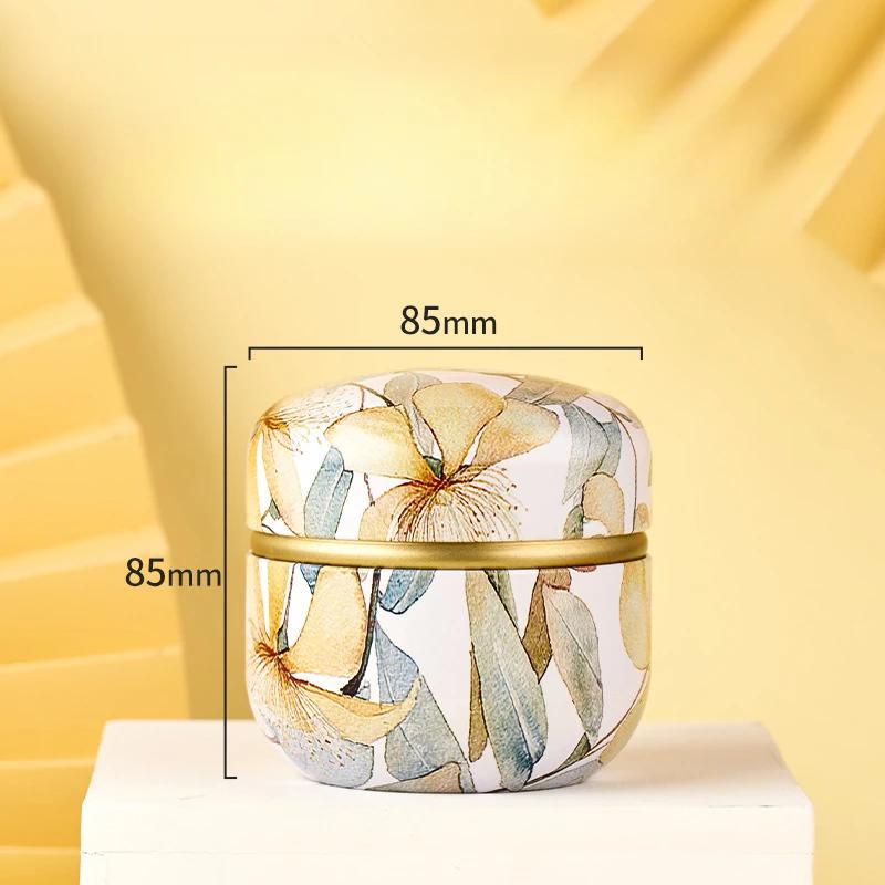 Elegant Tea Canister, Body Powder Case And Powder Puff With Powder Puff Container Baby Adult Body Talcum Powder Puff Container чистый