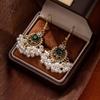 Vintage Bohemian Imitation Pearl Clip on Earrings for Women Fashion Exaggerate Ethnic Court Earrings Party Statement Jewelry