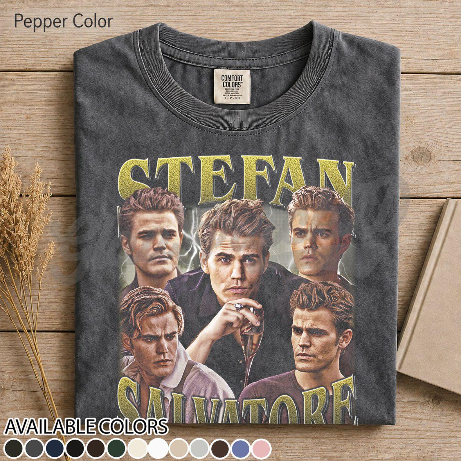 Stefan Salvatore The Vampire Diaries Vampire Brother Tee, Retro Supernatural TV Show Shirt, Gift for Fantasy Drama Fan Gothic Love Design FD XL