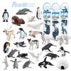 Realistisches Miniatur-Arktis- und Antarktis-Pinguin-Wal-Tier-Modellset PVC-Figuren
