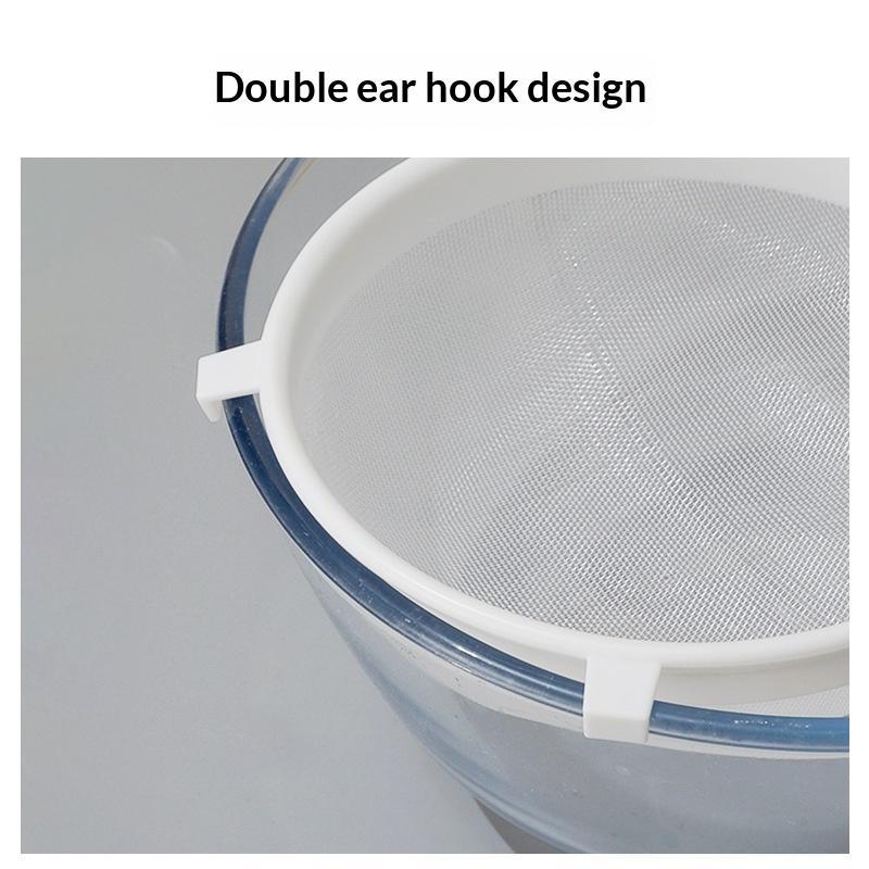 Ultra Fine Mesh Mesh Strainer With Handle Mini Plastic Colander Separation Net Food Juice Strainer Yogurt Mesh Sieve Kitchen Use