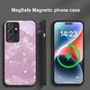 Gradient Yellow Rose For Samsung S25 S25 Edge S25Ultra S8 9 10 20 S21 Pro 22 Plus S23 FE S24 Ultra Magsafe Glass Phone Case