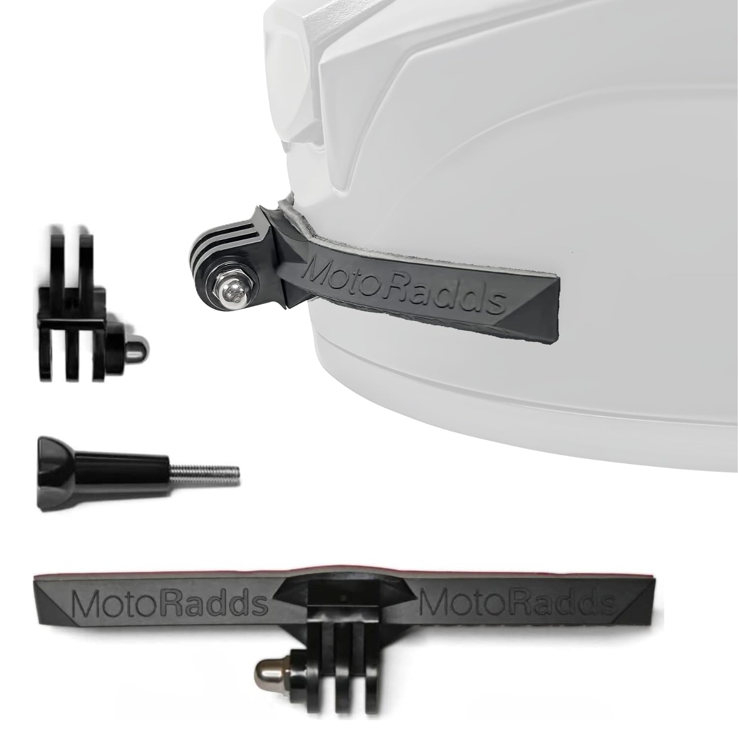 

MotoRadds FLEX Slim Helmet Chin Mount Fits All Helmets GoPro Compatible Accessory - - [Genuine Product] чорний