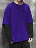Men's Patch‑Detail Sleeve Long Sleeve Tee, Quick Dry Breathable Tops, Regular Fit for City Outing, Outdoor Errands, Daily Commute Wear
