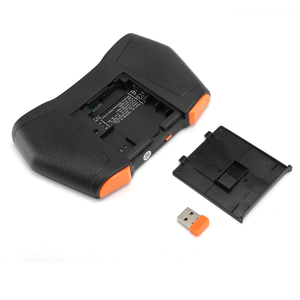 I8plus 2.4G Mini belaidė QWERTY klaviatūra, daugiajutiminis jutiklinis kilimėlis, 3 DPI, delninė klaviatūra