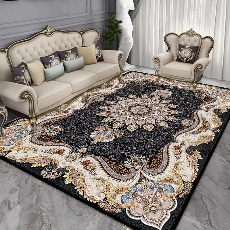 Francouzský Retro Perský Styl Světle Luxusní Koberec Obývací Pokoj Pohovka Ložnice Pracovna Kuchyně Vstupní Dveře Rohožka Protiskluzová Dekorativní Rohož