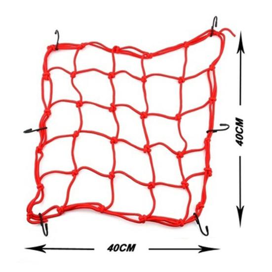 40x40cm Motorrad elastisches Helmseil Kordel Gepäck Fracht Bungee Netz