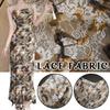 50cm Make Old Lace Printed Fabric French Retro Sewing Cardigan Dress Clothing Curtain DIY Material Handmade Wedding Dress Cloth