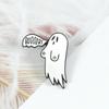 Nette Rauchen Boo Geist Emaille Pin Brosche Cartoon Frauen Männer Denim Jacken Revers Pins Rucksack Abzeichen Kinder Mode Schmuck