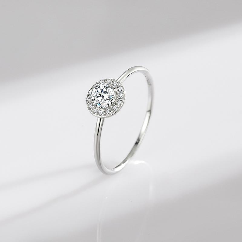 Modian 925 Sterling Silver Simple 5A Zirconia Ring For Women Original Band Silver Rings Fine Jewelry Engagement Gift