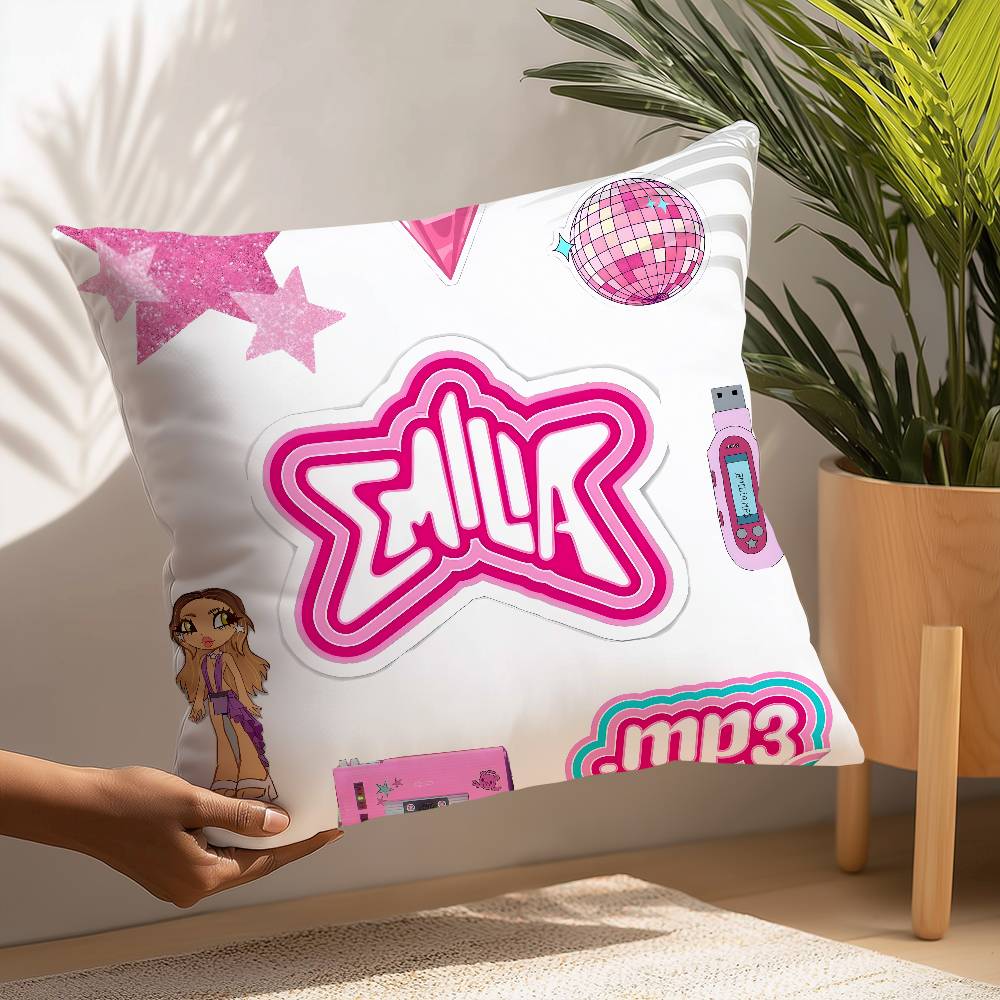 Singer Emilia Mernes Mp3 Pillow Case Plush Fabric Soft Pillowcase Double Sided Print Cushion Cover Household Gifts