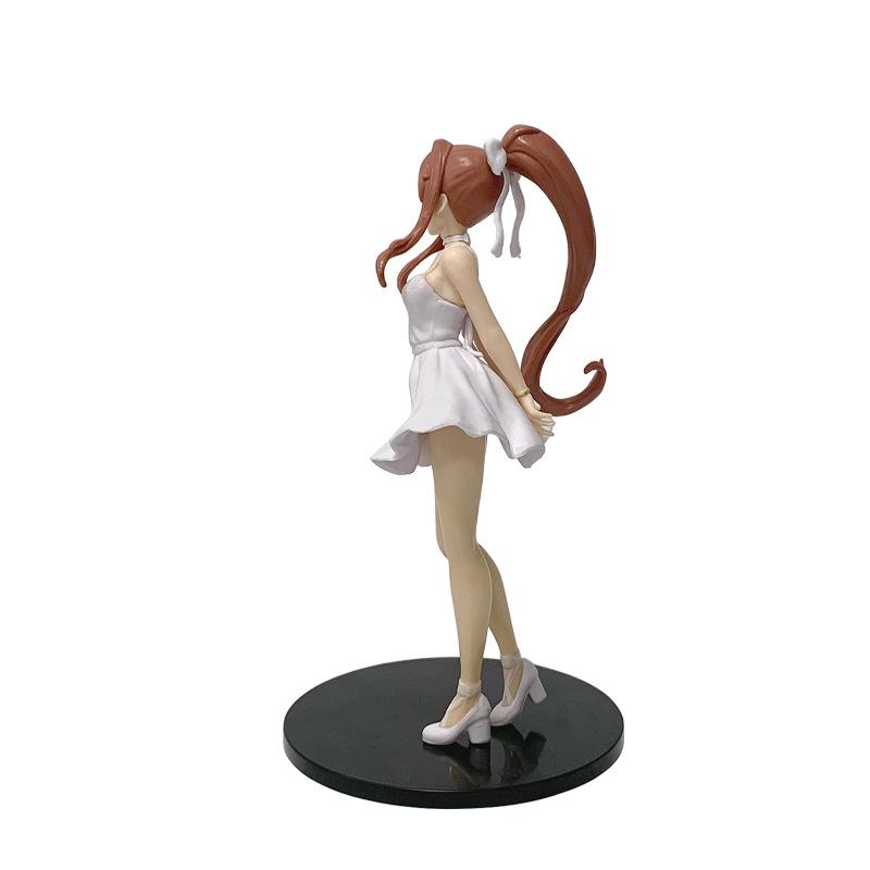 Anime Figure Monika Doki Doki Literature Club Ball Gown Dress Cute Girl Statue Desktop Decoration Collectible For Anime Fans