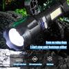 2 IN 1 Ultra Bright Portable LED Flashlight High-power Rechargeable Spotlight with COB Side Lights Supporting Telescopic Zoom