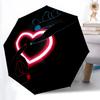1pc Heart Hands Neon Light Automatic Opening and Closing Folding Umbrella with 8 Iron Ribs - Portable, Foldable for Travel Yy251124176