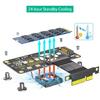 10CM Fast Speed M.2 NGFF NVME SSDs To PCIE 4X Extension Cable with Cooling Fan LED Magnetic Pad