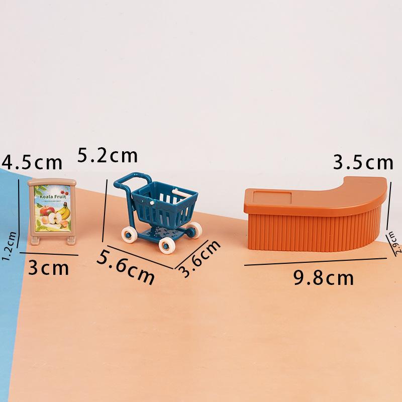 Mini Simulation Fruit Shop Small Shop Miniature Doll House Cute Play House Children'S Toys Food Scene Ornament
