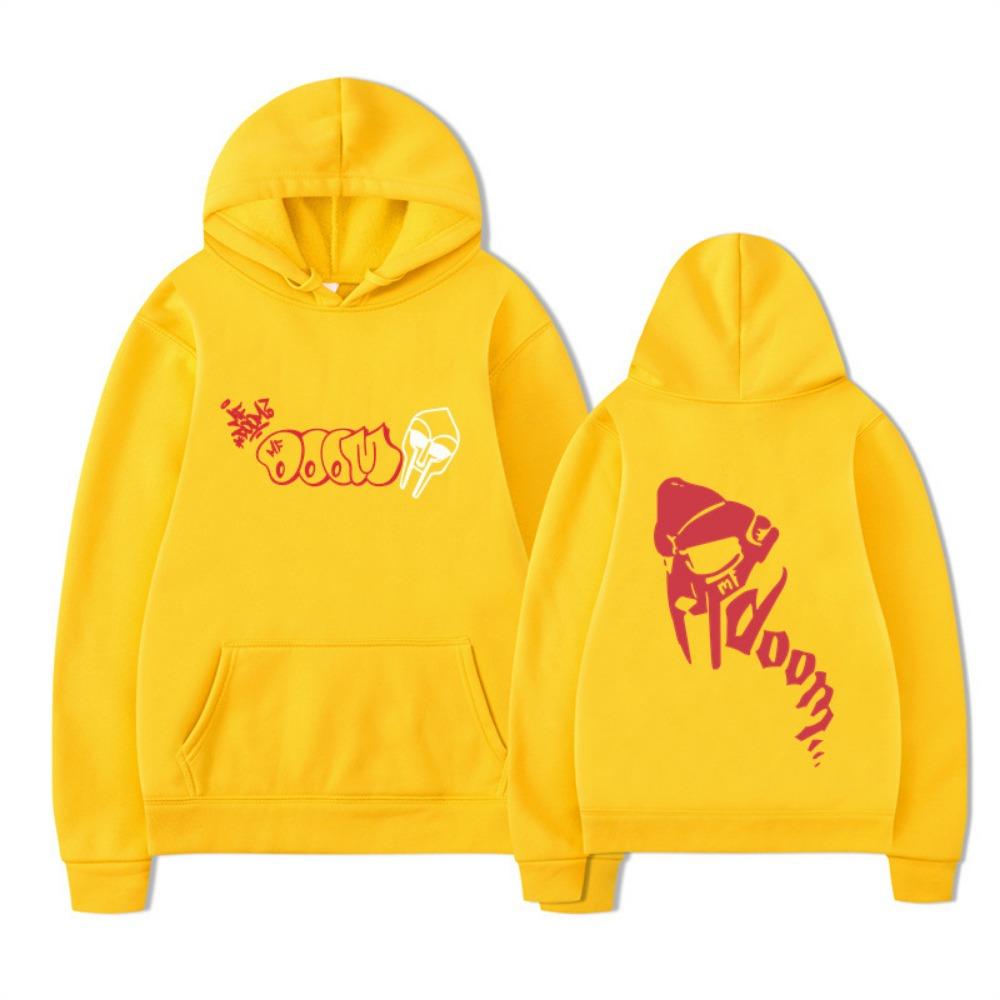 2024 Ny DOOM-hettegenser med trykk og grenseoverskridende mønster i europeisk størrelse for menn og kvinner, hettegenser med trykk og mønstre, høst-/vinterhettegenser