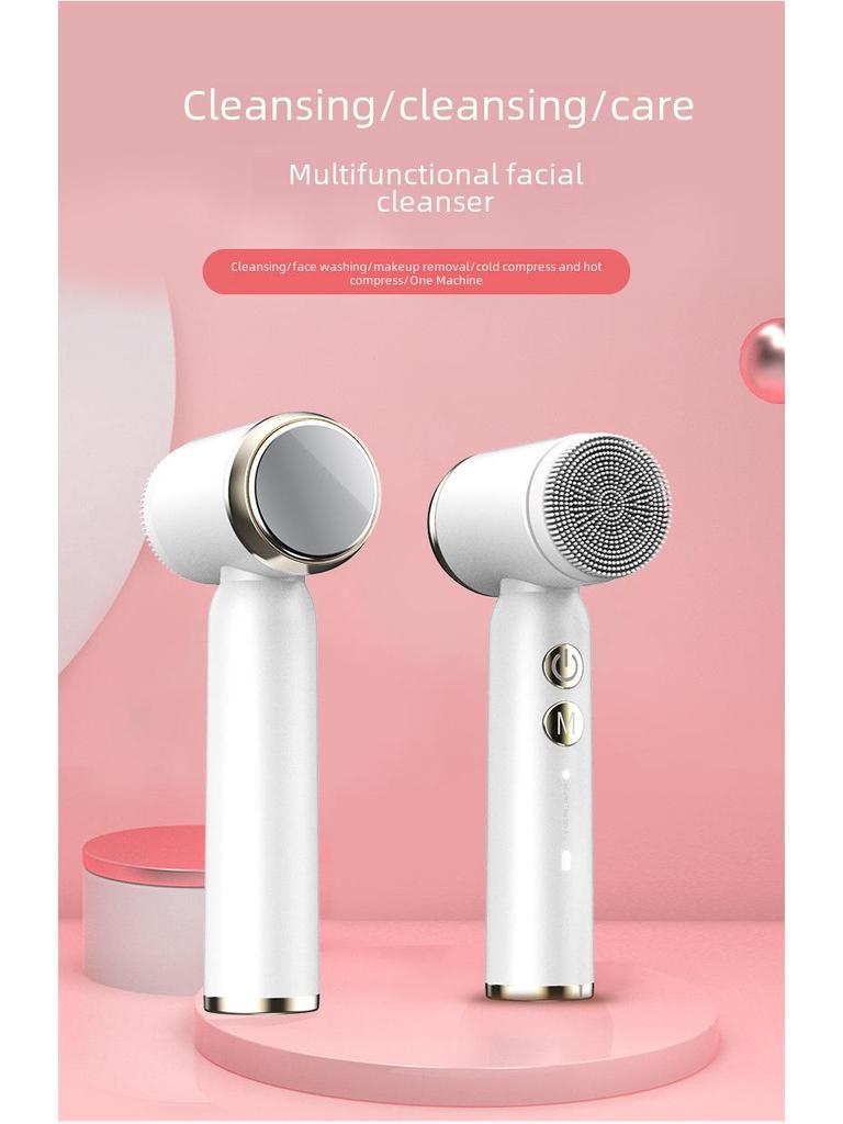 Silicone Electric Facial Cleansing Brush - Beauty Instrument Cleaner.