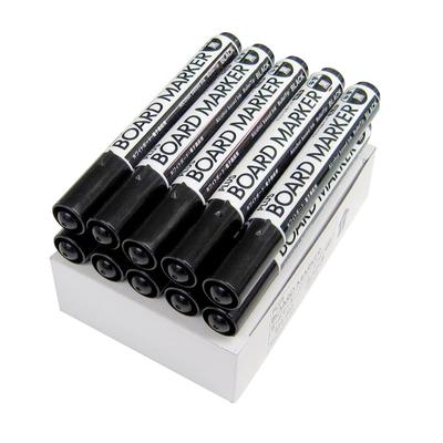 Plus Fehértábla Közepes Kerek Csomag x 10 Jelölő, Fekete, Hegyes, Vég, 10, 423-283